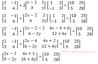 Detail Contoh Soal Kesamaan Matriks Nomer 33