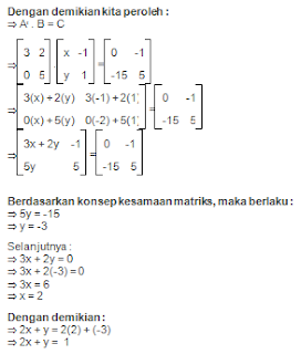Detail Contoh Soal Kesamaan Matriks Nomer 51