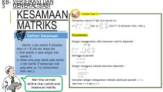 Detail Contoh Soal Kesamaan Matriks Nomer 52