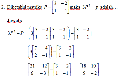 Detail Contoh Soal Kesamaan Matriks Nomer 56