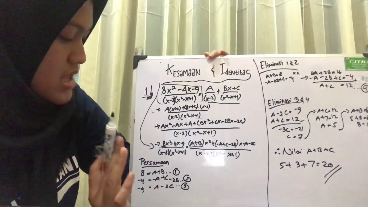 Detail Contoh Soal Kesamaan Polinomial Nomer 13