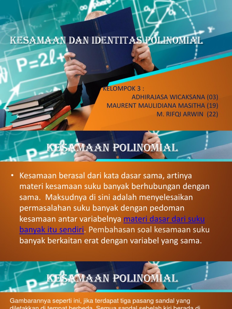 Detail Contoh Soal Kesamaan Polinomial Nomer 34