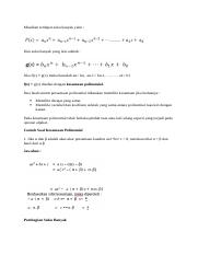 Detail Contoh Soal Kesamaan Polinomial Nomer 54