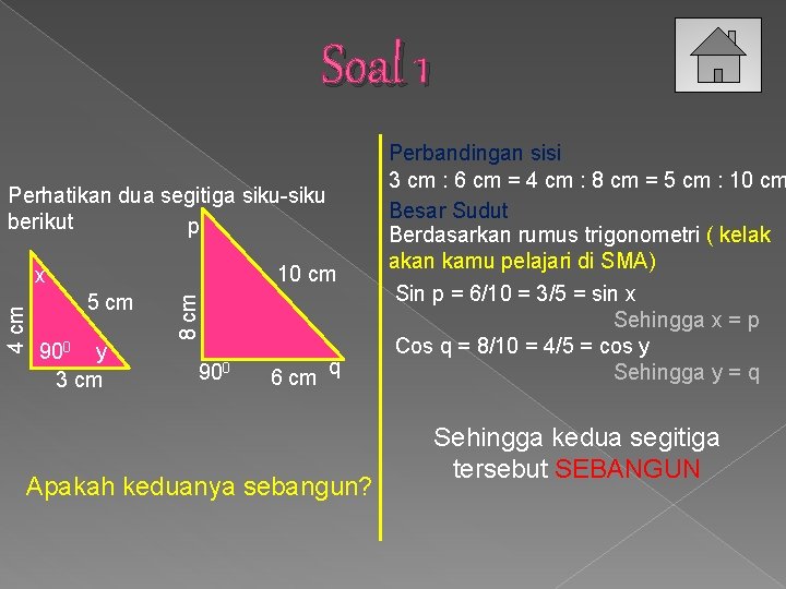 Detail Contoh Soal Kesebangunan Segitiga Siku Siku Nomer 43