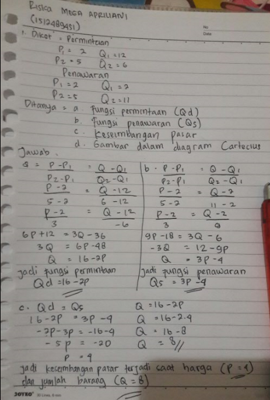 Detail Contoh Soal Keseimbangan Pasar Dan Grafik Nomer 23