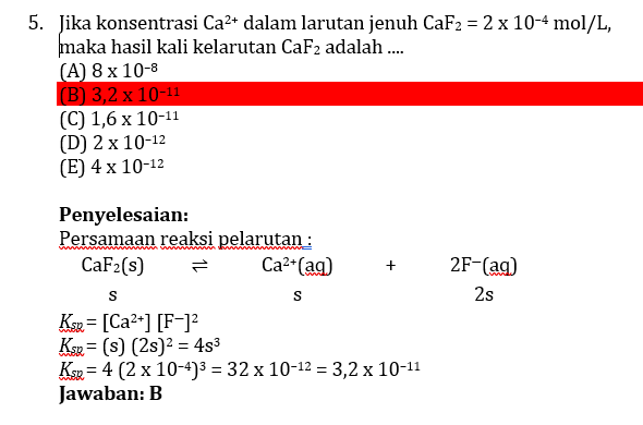 Detail Contoh Soal Kimia Nomer 3