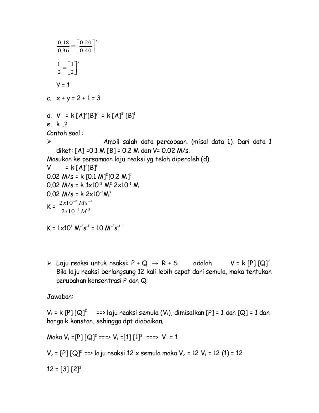 Detail Contoh Soal Kinetika Kimia Nomer 8