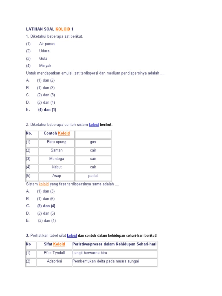 Detail Contoh Soal Koloid Nomer 15