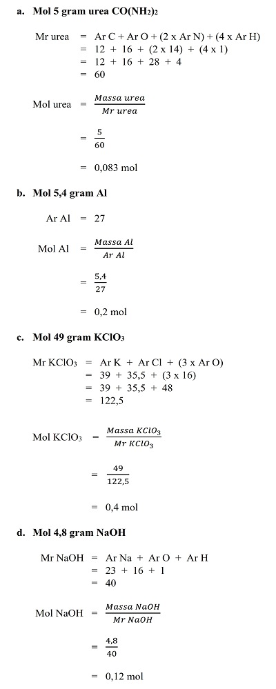 Detail Contoh Soal Konsep Mol Nomer 4