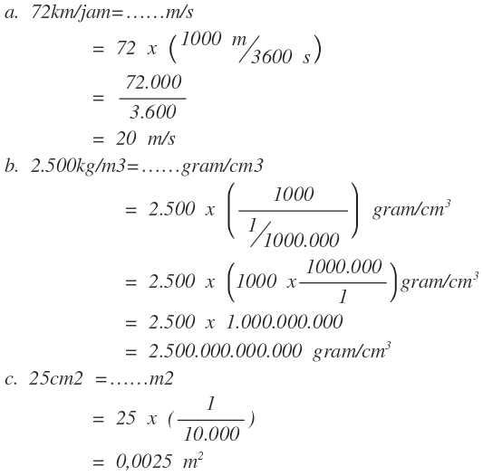Detail Contoh Soal Konversi Satuan Nomer 2