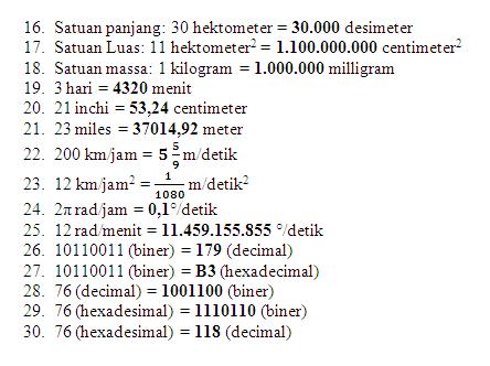 Detail Contoh Soal Konversi Satuan Nomer 14