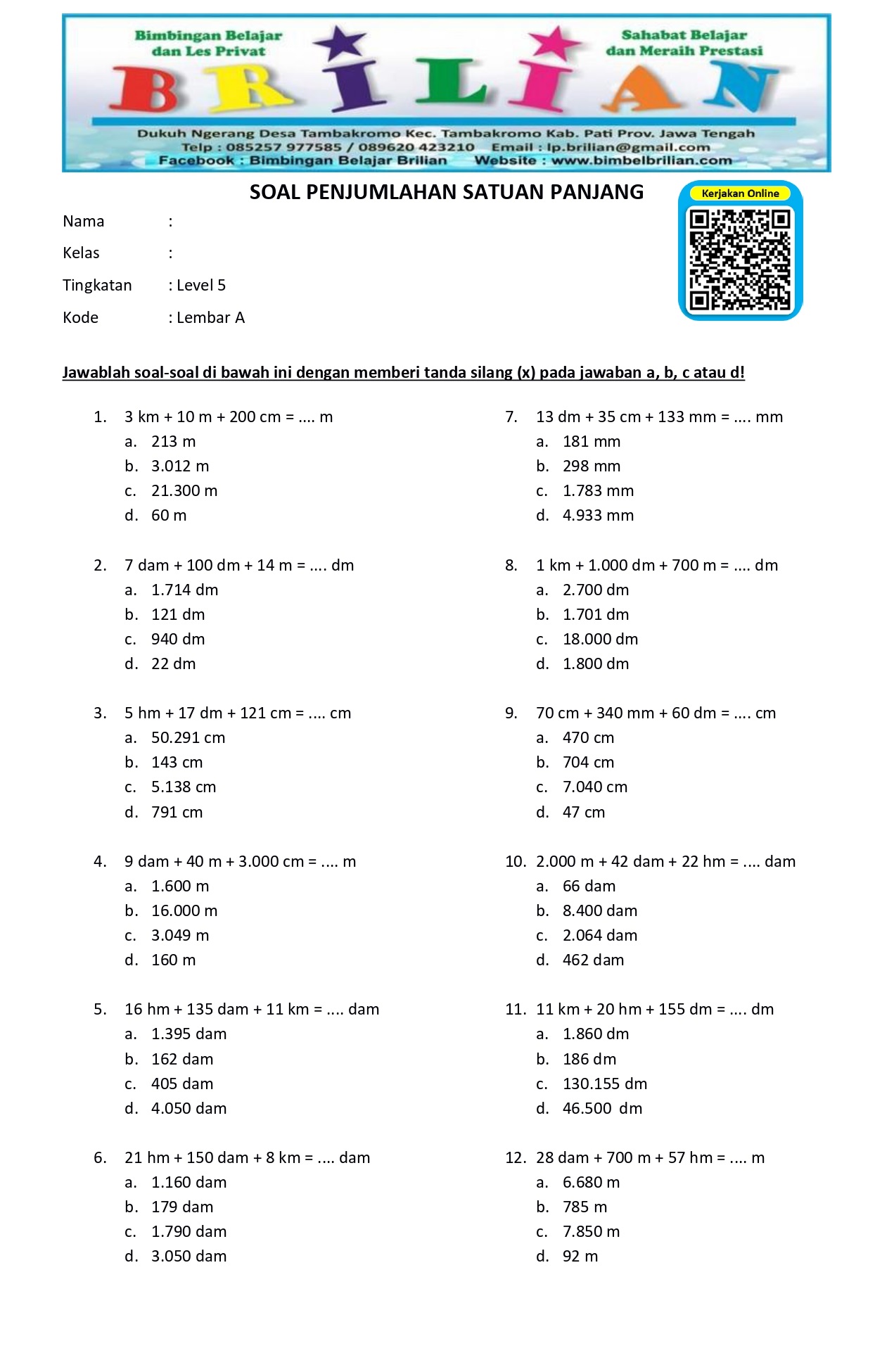 Detail Contoh Soal Konversi Satuan Nomer 26