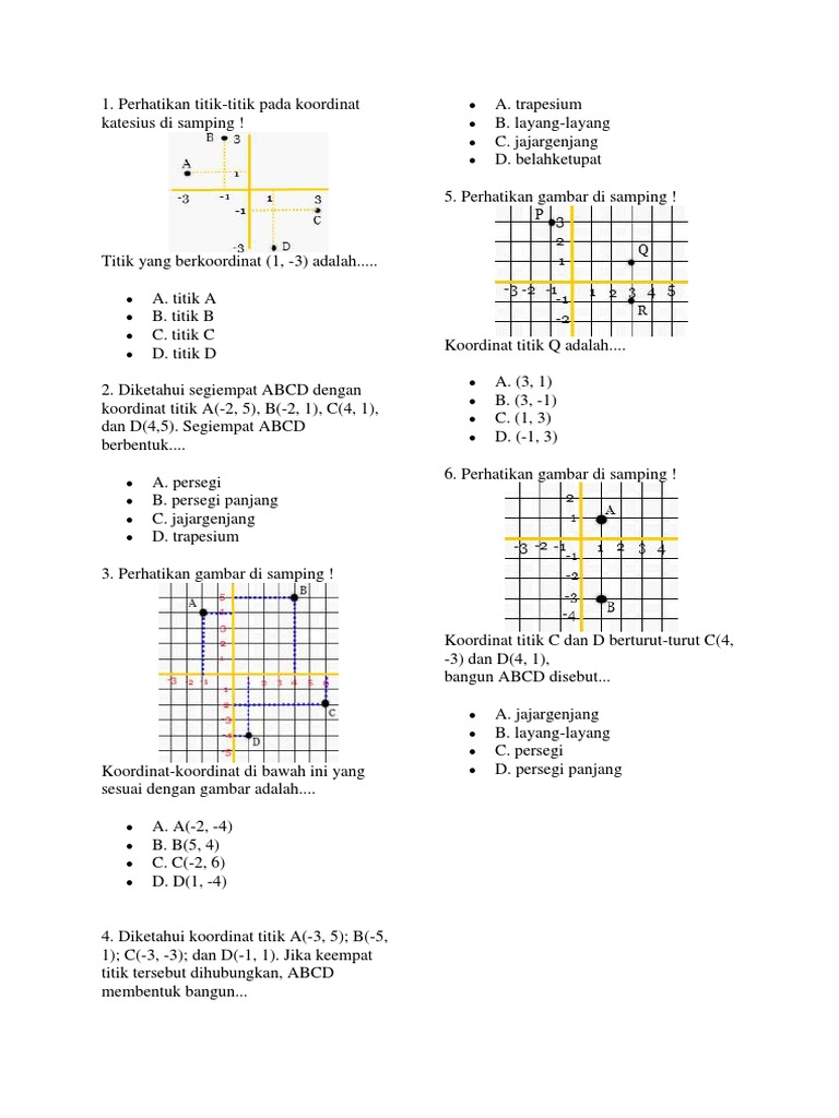 Detail Contoh Soal Koordinat Nomer 40