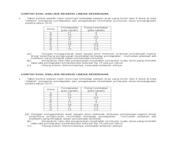 Detail Contoh Soal Korelasi Dan Regresi Nomer 40