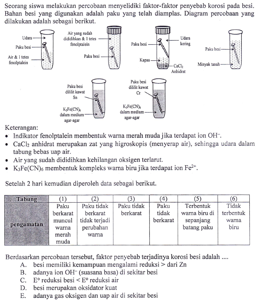 Detail Contoh Soal Korosi Nomer 19