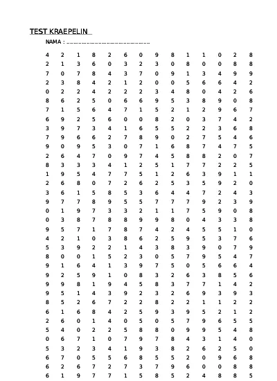Detail Contoh Soal Kreplin Nomer 17