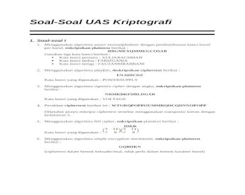 Detail Contoh Soal Kriptografi Nomer 21