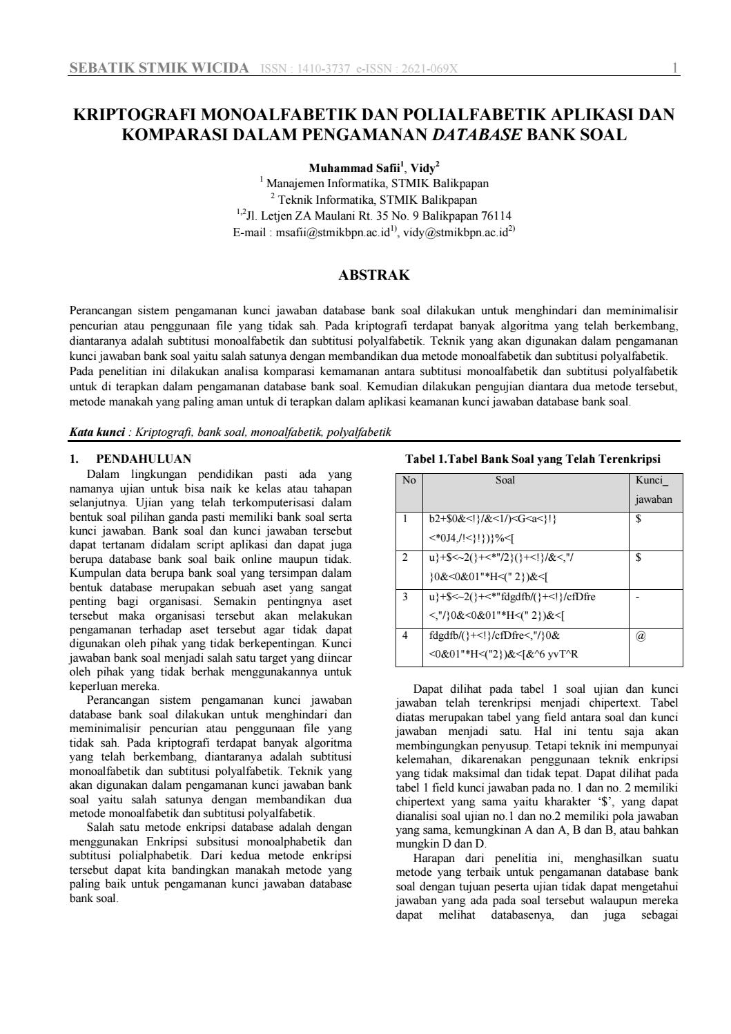 Detail Contoh Soal Kriptografi Nomer 42