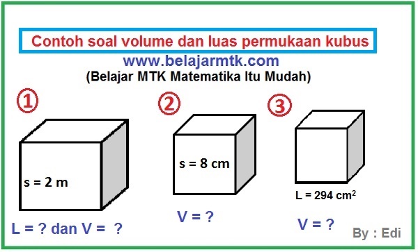 Detail Contoh Soal Kubus Kelas 8 Nomer 20