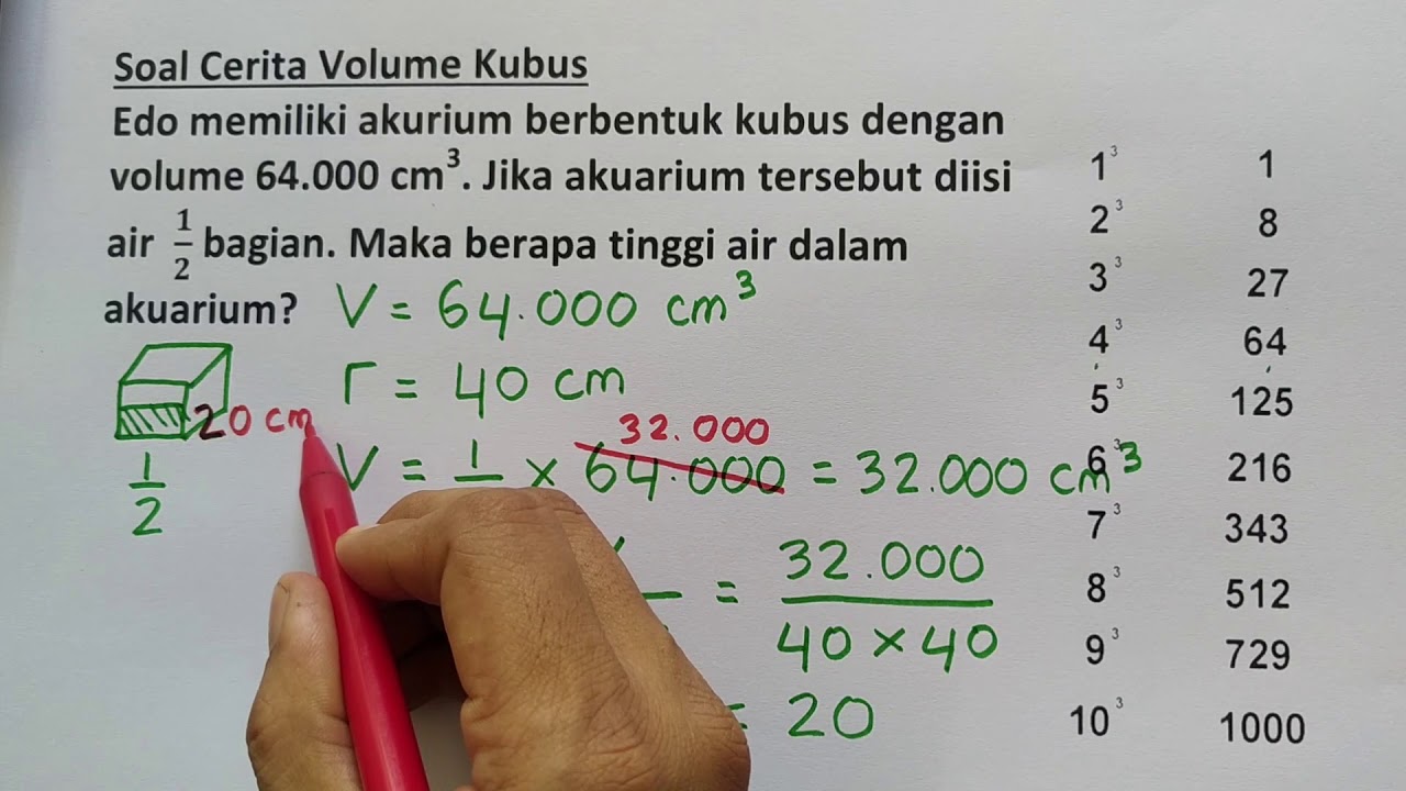 Detail Contoh Soal Kubus Kelas 8 Nomer 43