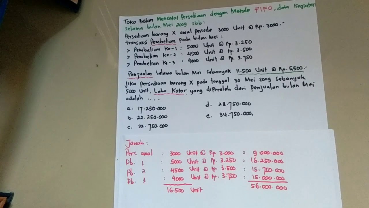 Detail Contoh Soal Laba Kotor Nomer 20