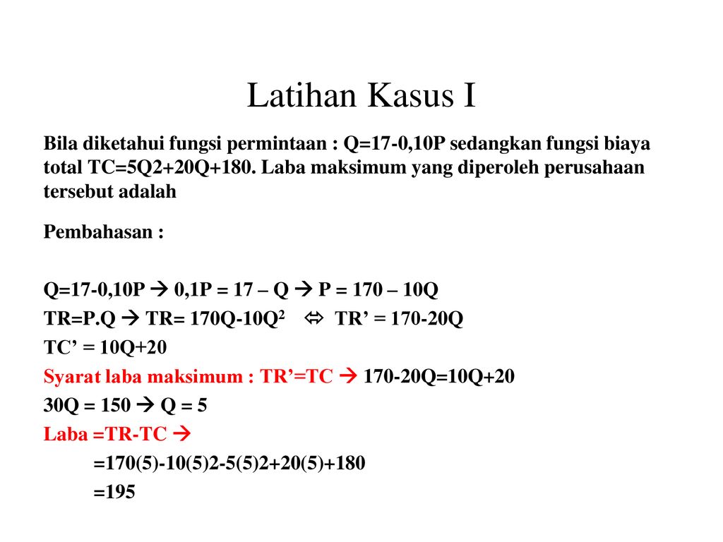 Detail Contoh Soal Laba Maksimum Nomer 12