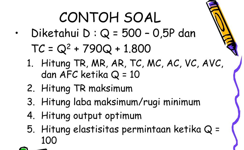 Detail Contoh Soal Laba Maksimum Nomer 14