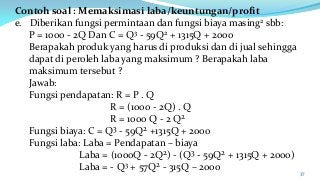 Detail Contoh Soal Laba Maksimum Nomer 48