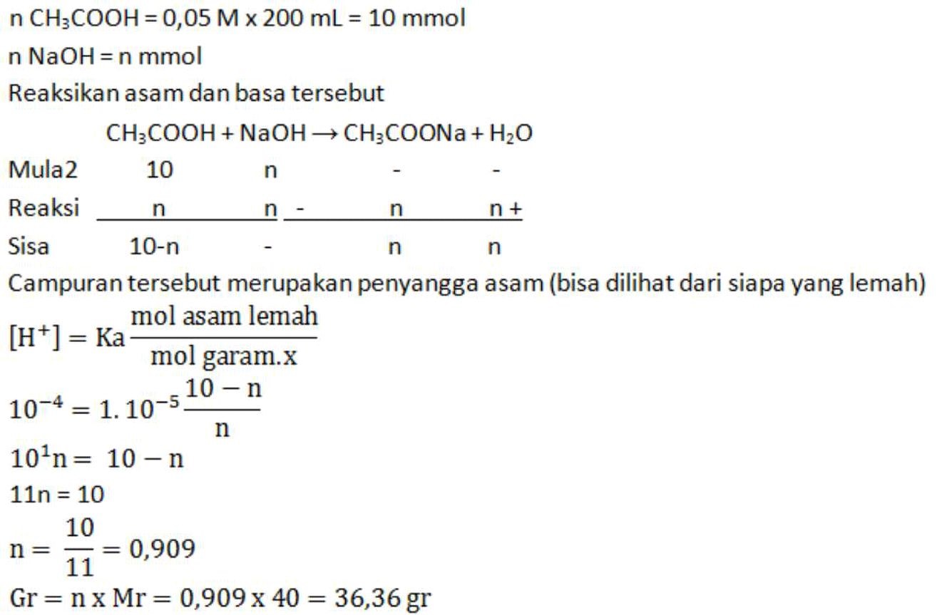 Detail Contoh Soal Larutan Penyangga Asam Nomer 25