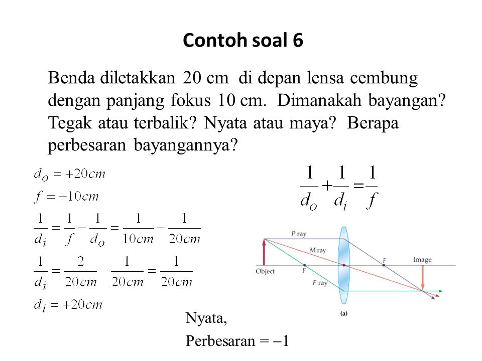 Detail Contoh Soal Lensa Cembung Nomer 20