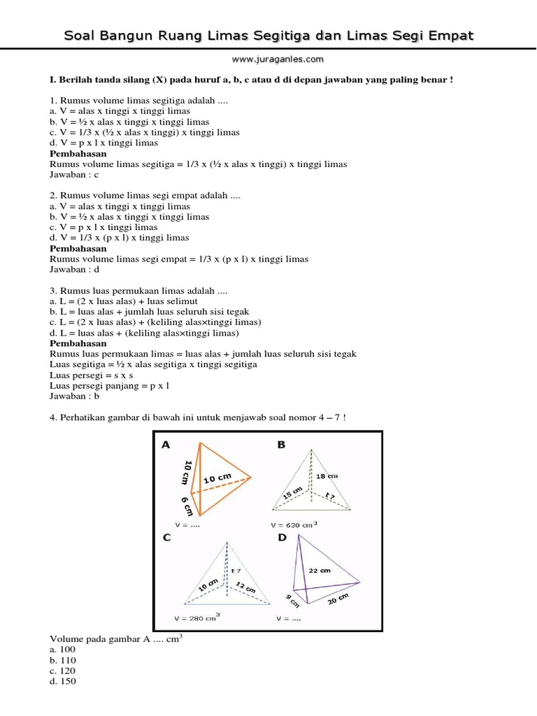 Detail Contoh Soal Limas Segitiga Nomer 54