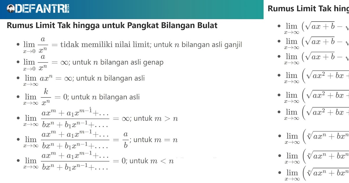 Detail Contoh Soal Limit Tak Hingga Nomer 25