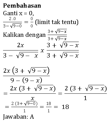 Detail Contoh Soal Limit Tak Tentu Nomer 31