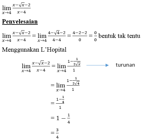 Detail Contoh Soal Limit Tak Tentu Nomer 45