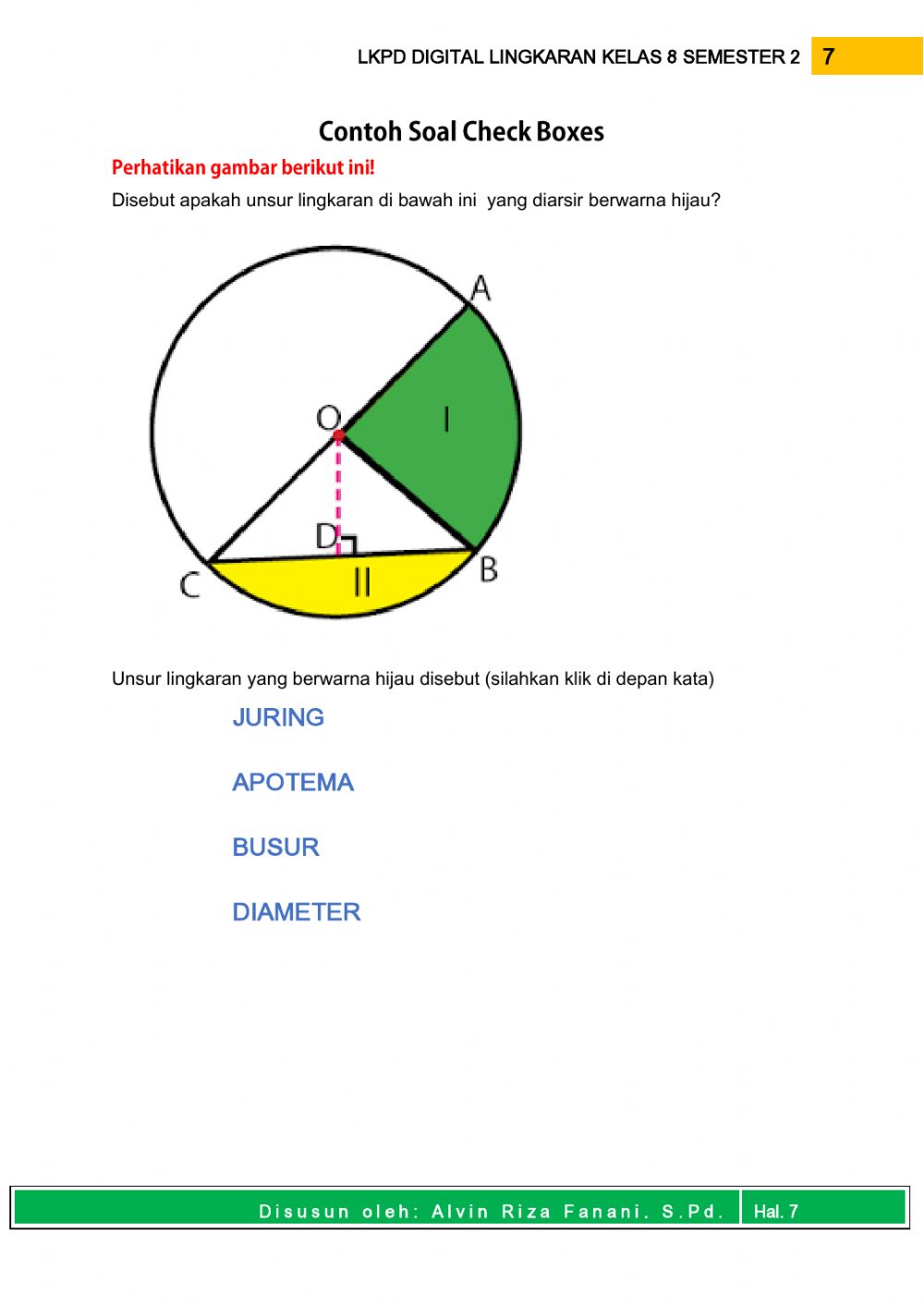 Detail Contoh Soal Lingkaran Kelas 8 Nomer 46