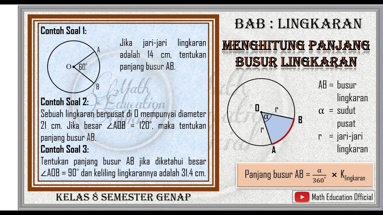 Detail Contoh Soal Lingkaran Kelas 8 Nomer 54