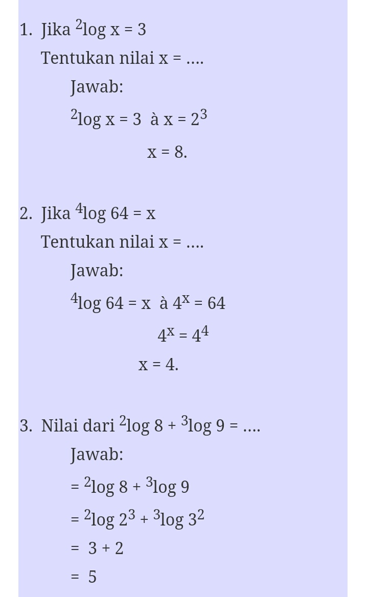 Detail Contoh Soal Log Nomer 2
