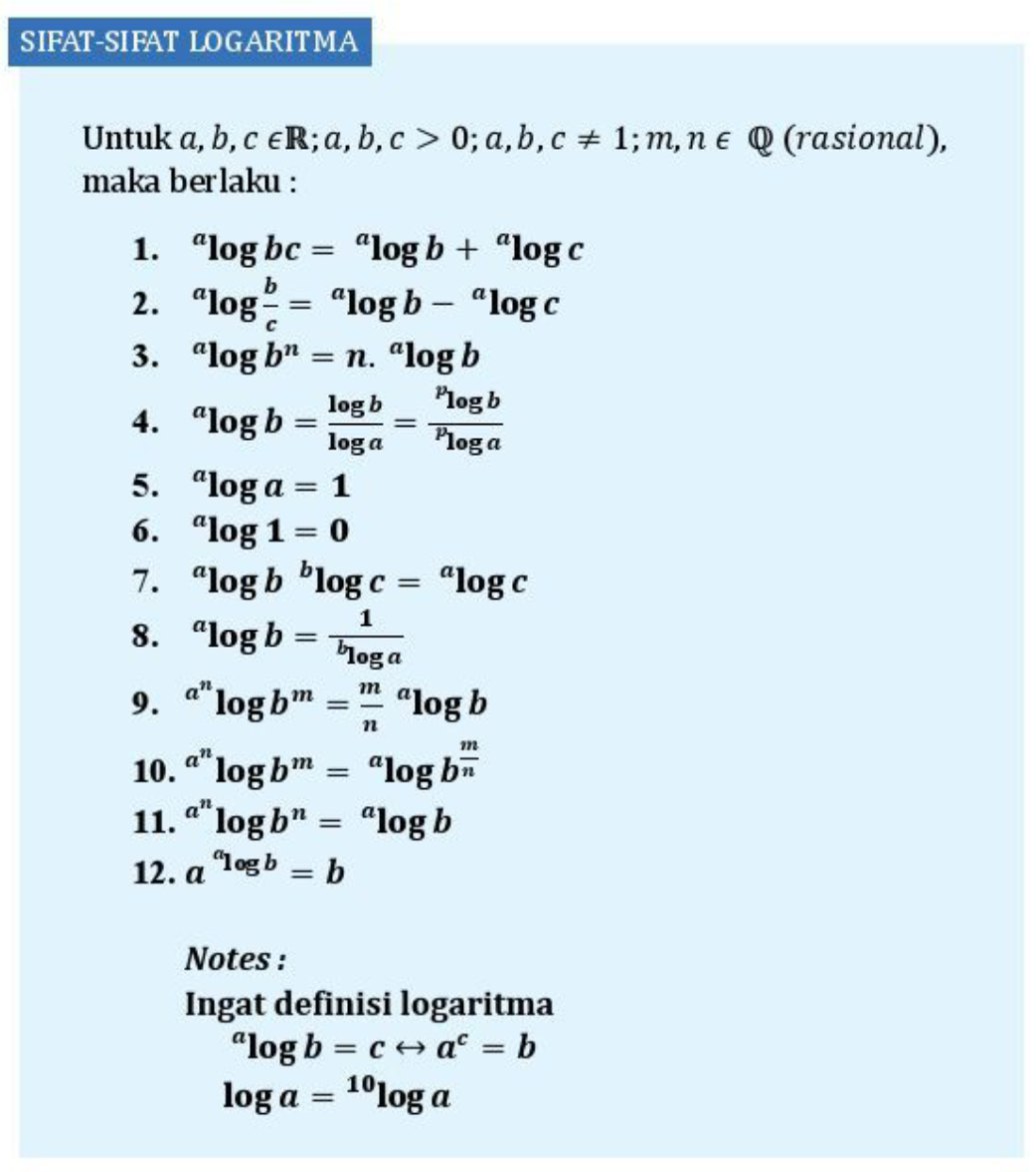 Detail Contoh Soal Logaritma Nomer 17