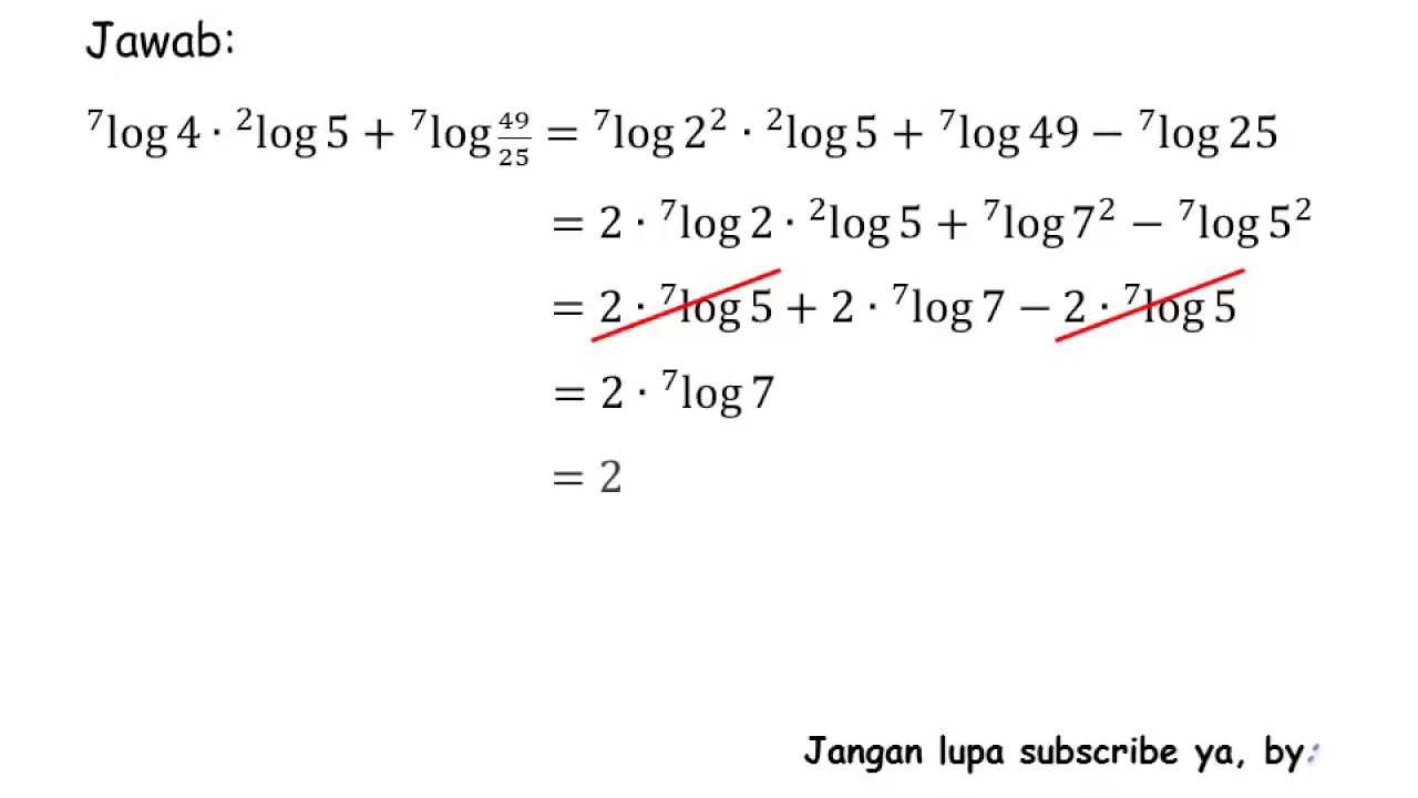 Contoh Soal Logaritma Perkalian - KibrisPDR