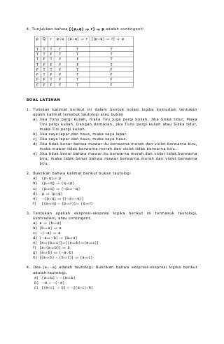 Detail Contoh Soal Logika Informatika Nomer 15