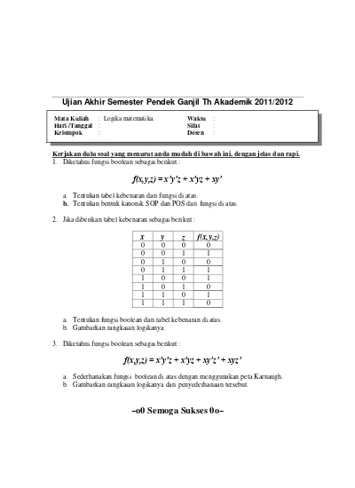Detail Contoh Soal Logika Informatika Nomer 39