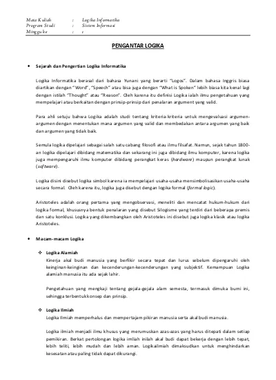 Detail Contoh Soal Logika Informatika Nomer 50