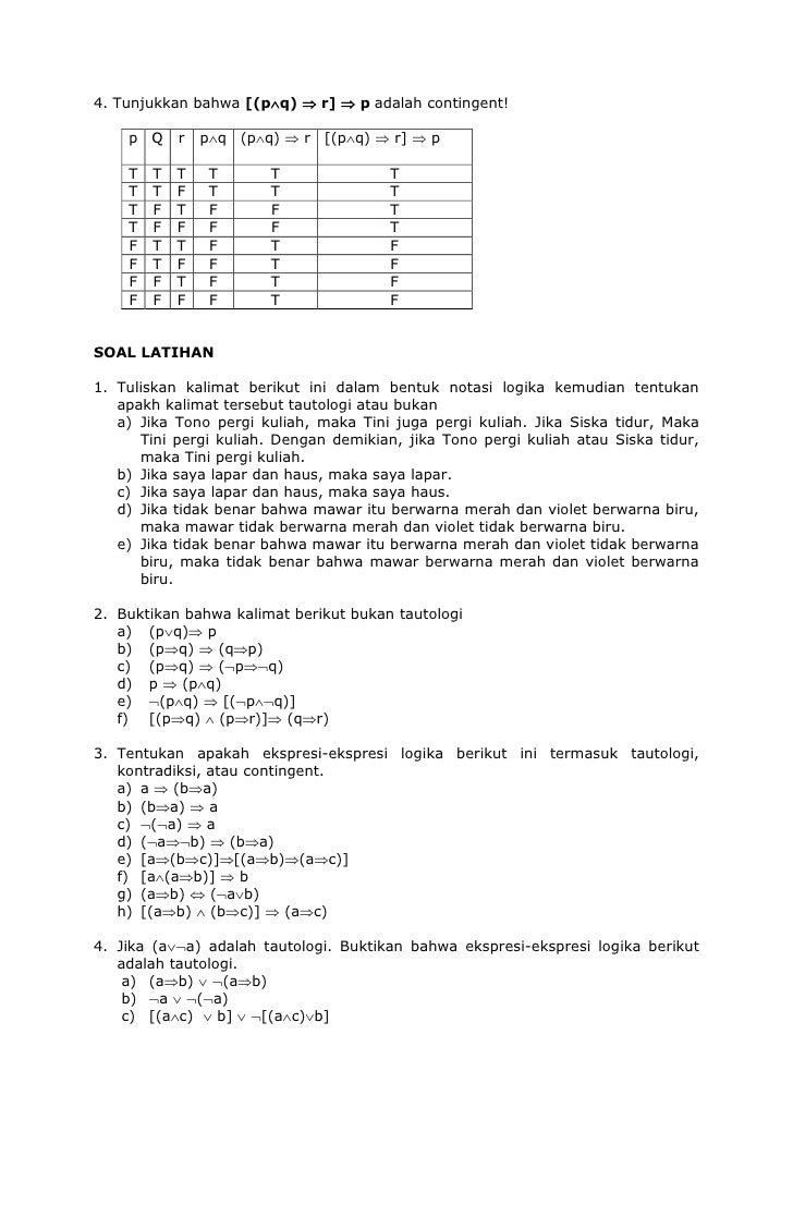 Detail Contoh Soal Logika Informatika Nomer 7