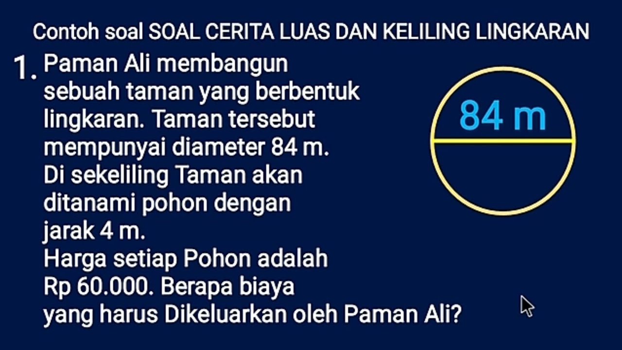 Detail Contoh Soal Luas Dan Keliling Lingkaran Kelas 6 Sd Nomer 18