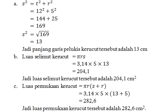 Detail Contoh Soal Luas Permukaan Kerucut Nomer 20