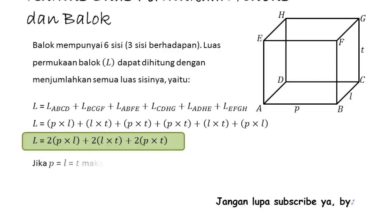 Detail Contoh Soal Luas Permukaan Kubus Nomer 16