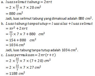 Detail Contoh Soal Luas Selimut Tabung Nomer 29