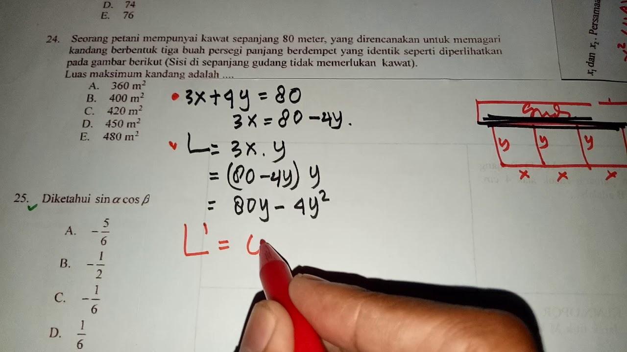 Detail Contoh Soal Maksimum Dan Minimum Nomer 51