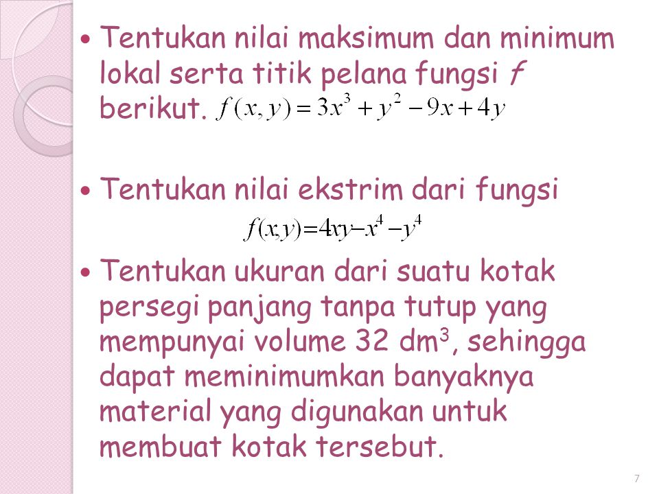 Detail Contoh Soal Maksimum Dan Minimum Nomer 53