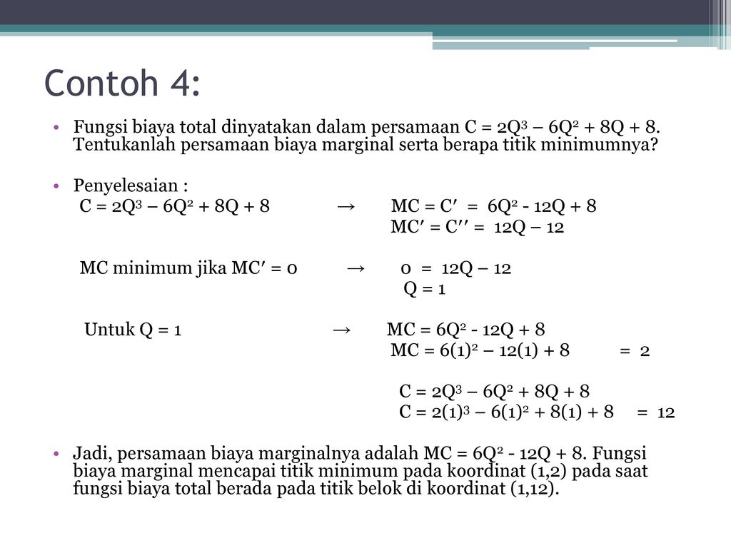 Detail Contoh Soal Marginal Cost Nomer 30